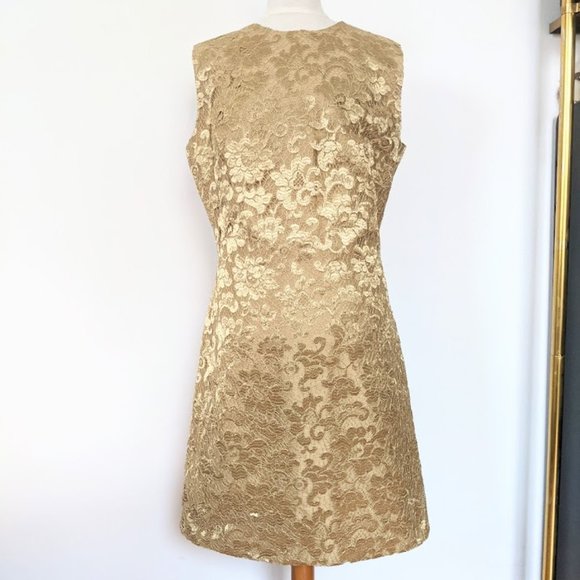 Gold Lace Catherine Regehr Dress - Picture 2 of 3